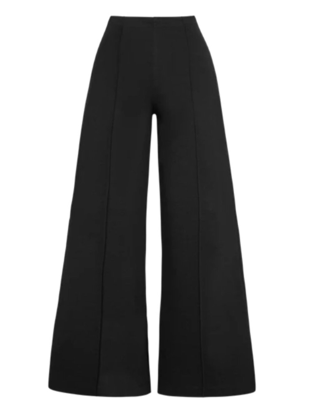 Black Ponte Knit Long Wide Leg Pant Ripley Rader - Medium